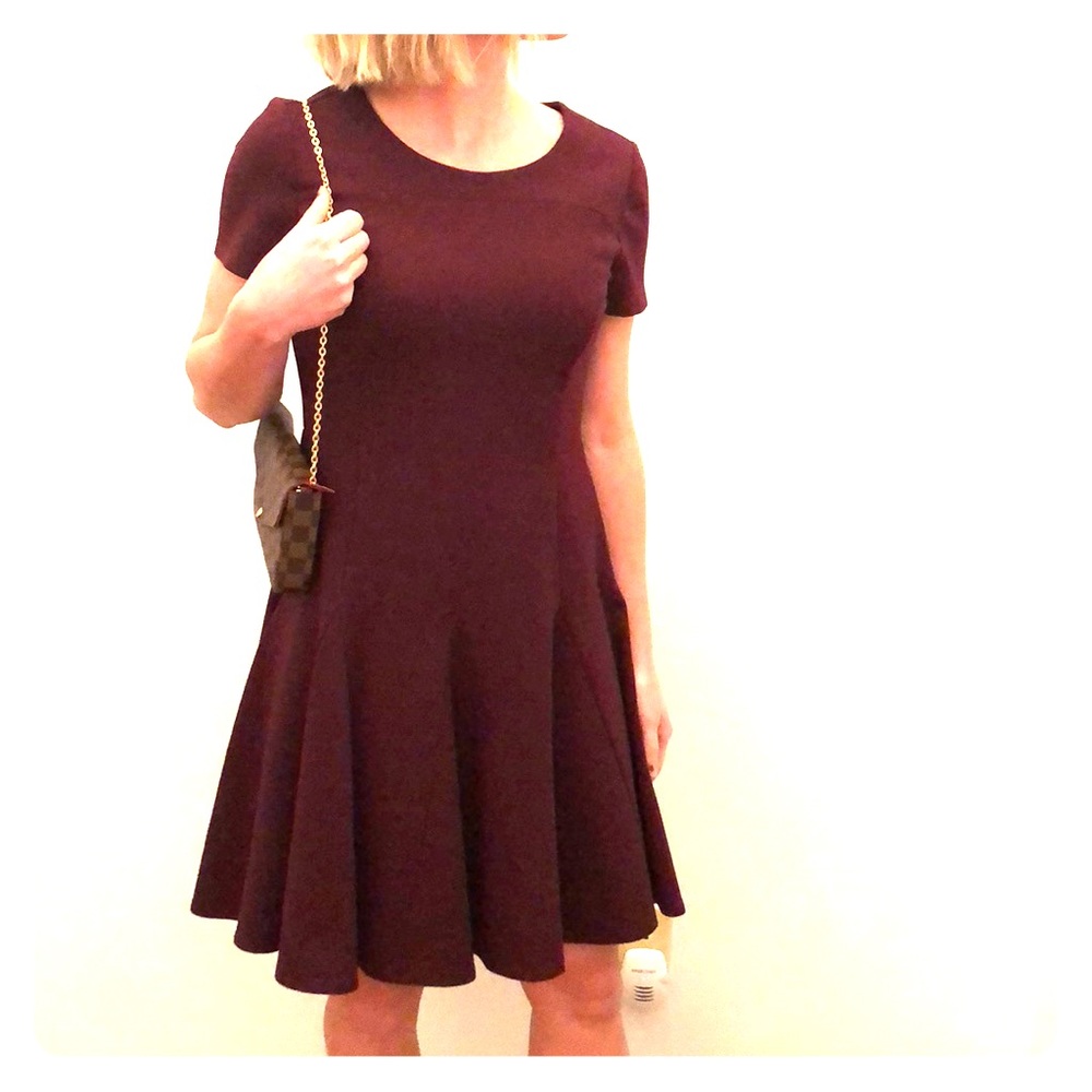 Halston Heritage burgundy dress L